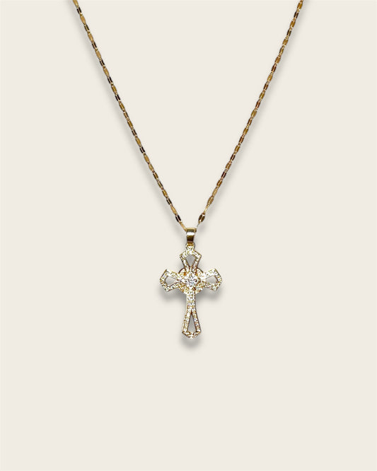 Strass Cross Necklace