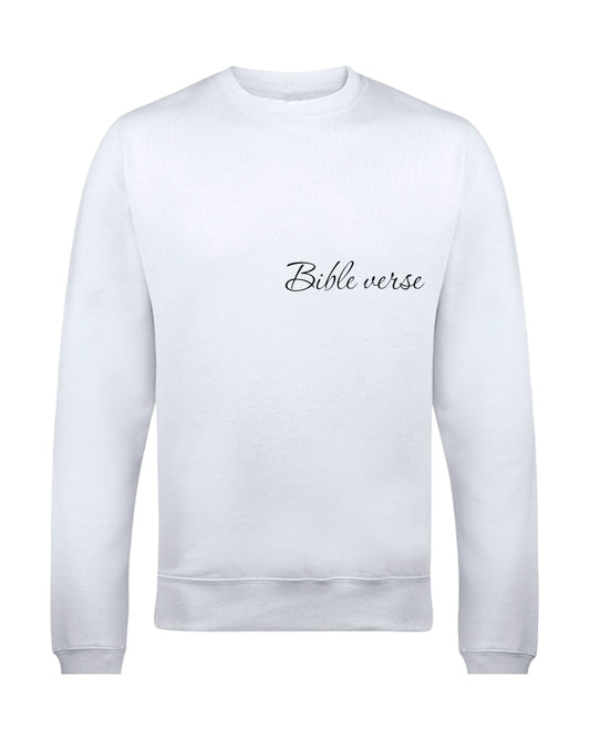 Minimalistisk Bibelvers Sweatshirt